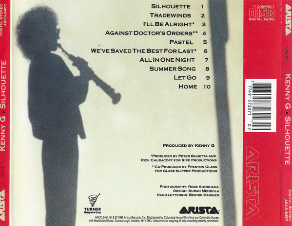 Kenny G - Silhouette | Arista (ARCD-8457) - 2