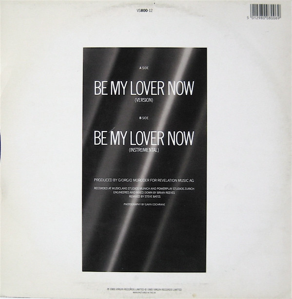 Philip Oakey & Giorgio Moroder - Be My Lover Now | Virgin (VS800-12) - 2 Philip Oakey & Giorgio Moroder - Be My Lover Now | Virgin (VS800-12) - 2