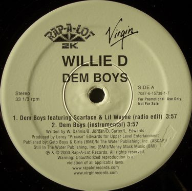 Willie D - Dem Boys | Rap-A-Lot 2K (7087 6 15738 1 7) - main Willie D - Dem Boys | Rap-A-Lot 2K (7087 6 15738 1 7) - main