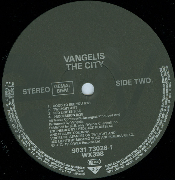 Vangelis - The City | EastWest (9031-73026-1) - 4