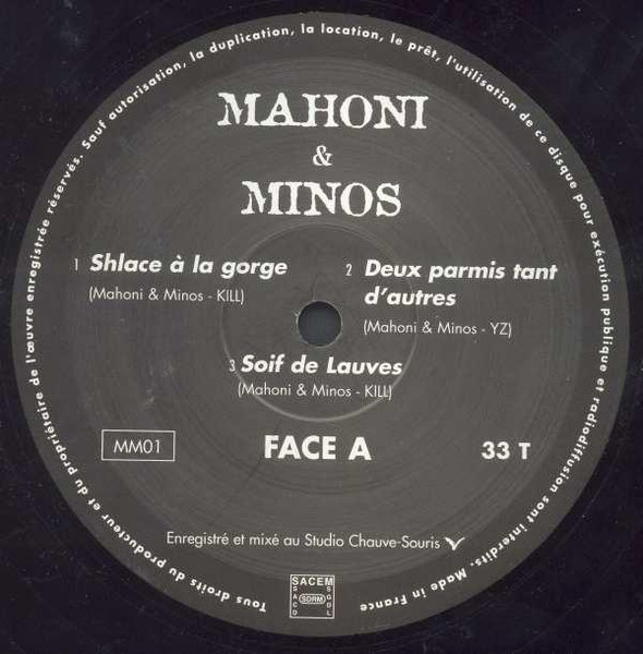 Mahoni & Minos - Shlace A La Gorge | Not On Label (MM01)