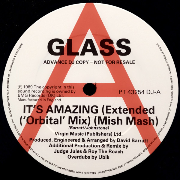 Glass - It's Amazing | RCA (PT 43254 DJ) - main