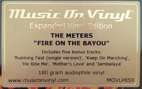The Meters - Fire On The Bayou (Expanded Edition) | Music On Vinyl (MOVLP859) - 3