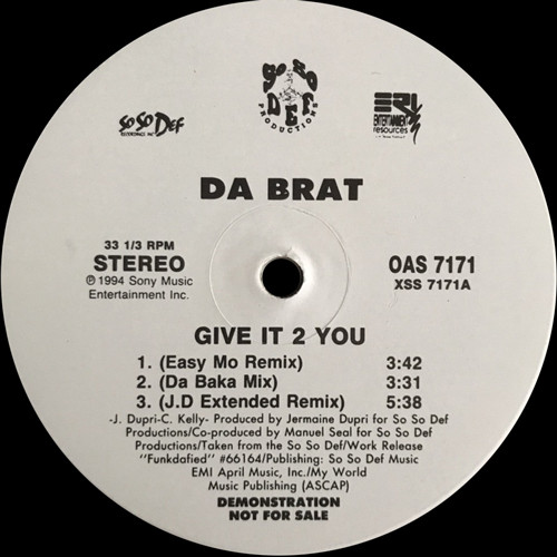 Da Brat - Give It 2 You (Remixes) | So So Def (OAS 7171)