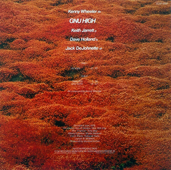 Kenny Wheeler - Gnu High | ECM Records (ECM 1069) - 2