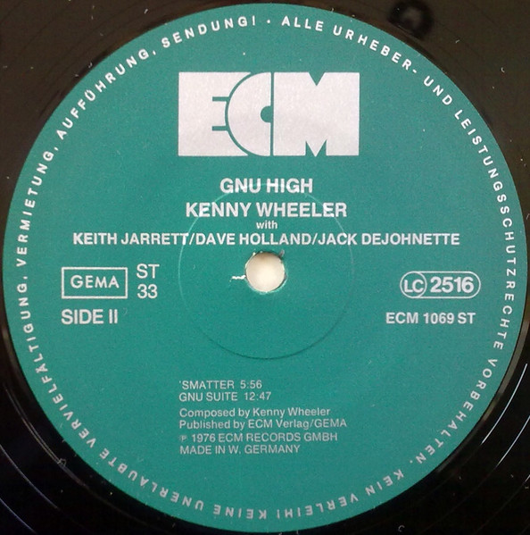 Kenny Wheeler - Gnu High | ECM Records (ECM 1069) - 4