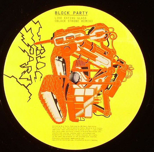 Bloc Party / The Futureheads - Like Eating Glass (Black Strobe Remix) / Decent Days And Nights (Shy Child Remix) | Not On Label (63071F1)