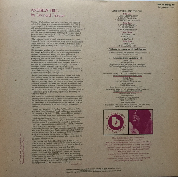 Andrew Hill - One For One | Blue Note (BST 84 489/90 XC) - 4 Andrew Hill - One For One | Blue Note (BST 84 489/90 XC) - 4