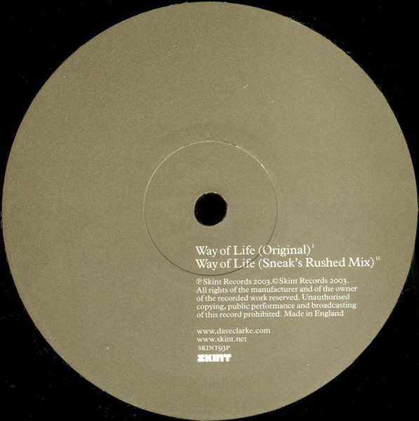 Dave Clarke - Way Of Life | Skint (SKINT93P) - 2