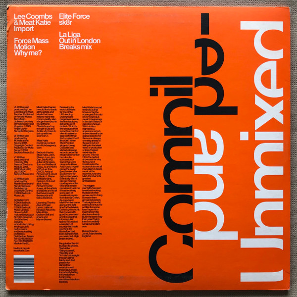 Various - Bedrock Breaks - Compiled And Unmixed: Meat Katie | Bedrock Breaks (BEDMK01LP1) - 2