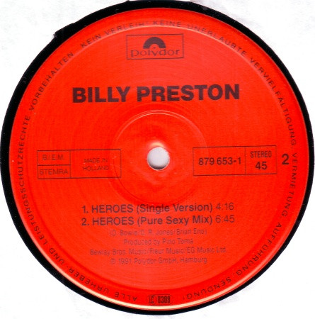 Billy Preston - Heroes | Polydor (879 653-1)