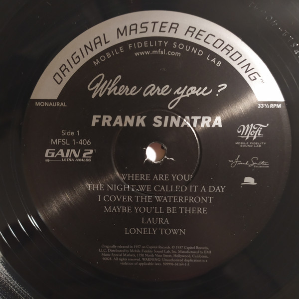 Frank Sinatra With Gordon Jenkins And His Orchestra - Where Are You? | Mobile Fidelity Sound Lab (MFSL 1-406) - 3 Frank Sinatra With Gordon Jenkins And His Orchestra - Where Are You? | Mobile Fidelity Sound Lab (MFSL 1-406) - 3