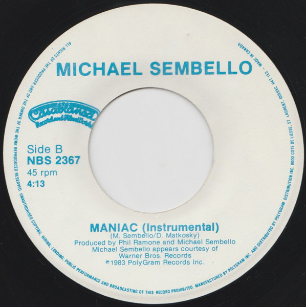 Michael Sembello - Maniac | Casablanca (NBS 2367) - 2