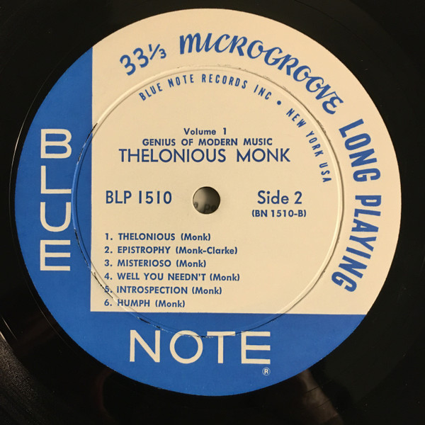 Thelonious Monk - Genius Of Modern Music Volume 1 | Blue Note (BLP 1510) - 4