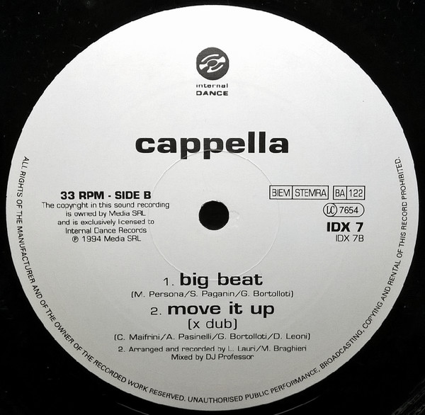 Cappella - Move It Up / Big Beat | Internal Dance (IDX 7) - 4