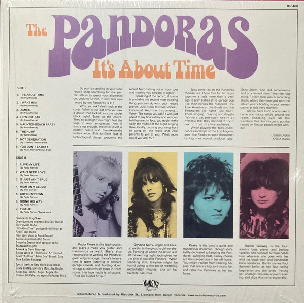 The Pandoras - It's About Time | Munster Records (MR460) - 2 The Pandoras - It's About Time | Munster Records (MR460) - 2