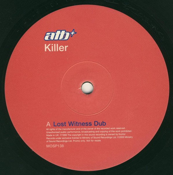 ATB - Killer | Ministry Of Sound (MOSP138) - 2