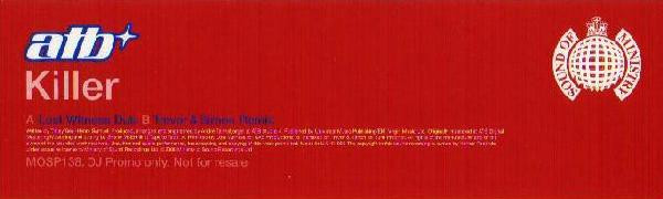 ATB - Killer | Ministry Of Sound (MOSP138) - main