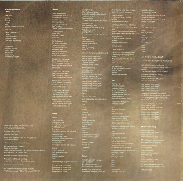 The Human League - Crash | Virgin (V2391) - 2 The Human League - Crash | Virgin (V2391) - 2