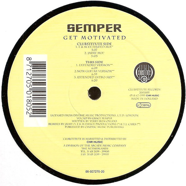 Semper - Get Motivated | Clubstitute Records (2001805)