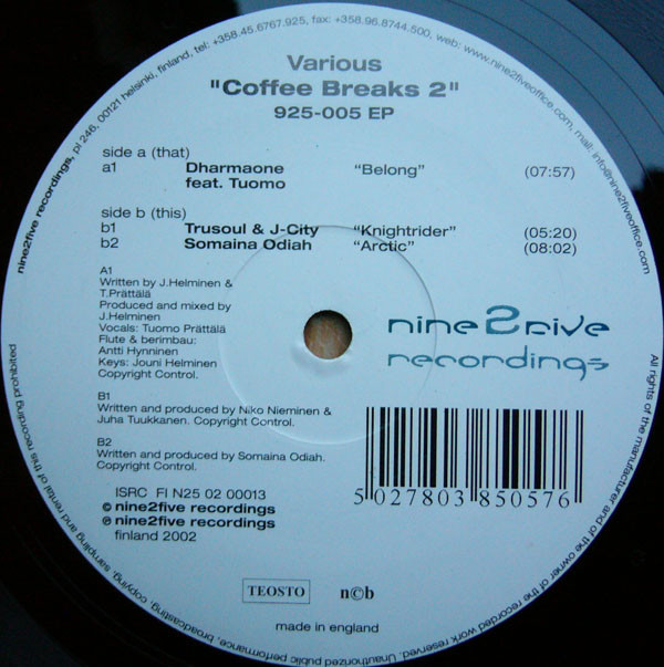 Various - Coffee Breaks EP Vol. 2 | Nine2Five Recordings (925-005EP) - 3