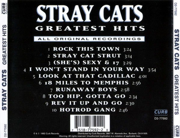 Stray Cats - Greatest Hits | Curb Records (D2-77592) - 2