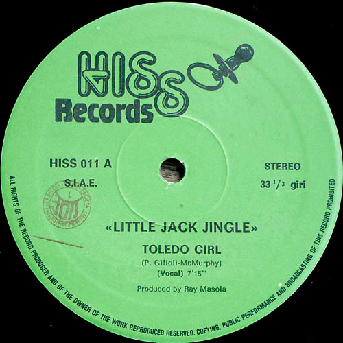 Little Jack Jingle - Toledo Girl | Hiss Records (HISS 011) Little Jack Jingle - Toledo Girl | Hiss Records (HISS 011)