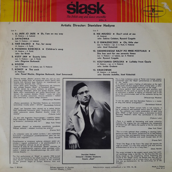 Zespół Pieśni I Tańca Śląsk - The Polish Song And Dance Ensemble Vol. 6 | Polskie Nagrania Muza (SXL 1127) - 2
