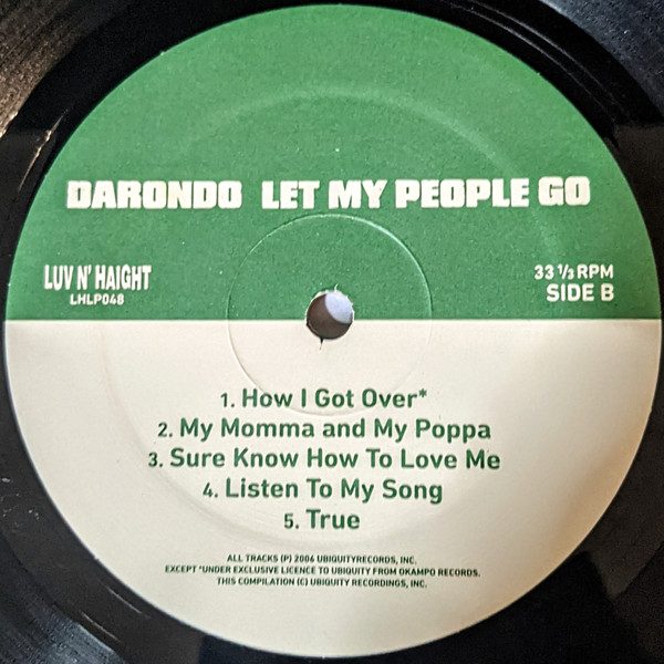 Darondo - Let My People Go | Luv N' Haight (LHLP048) - 4