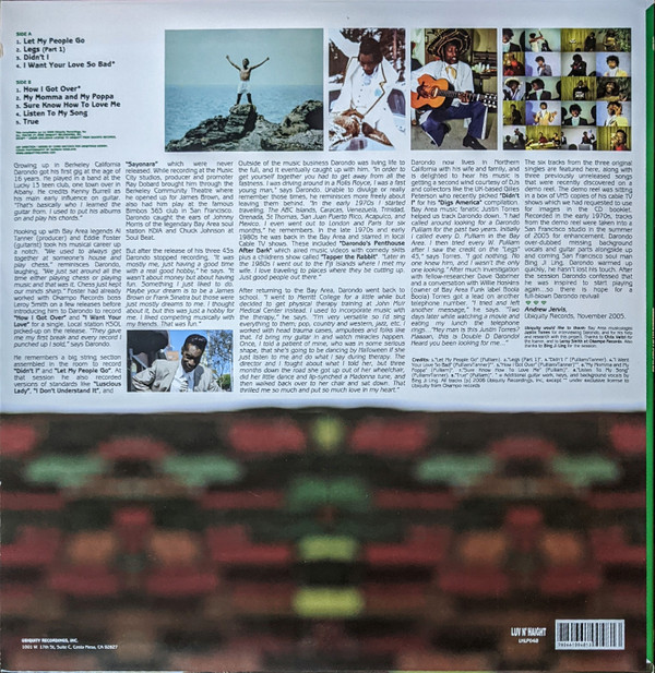 Darondo - Let My People Go | Luv N' Haight (LHLP048) - 2