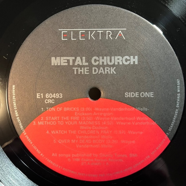 Metal Church - The Dark [Vinyl] | Elektra (E1 60493) - 3