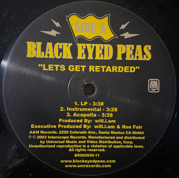 Black Eyed Peas - Lets Get Retarded / Hey Mama | A&M Records (B0000936-11) - 2