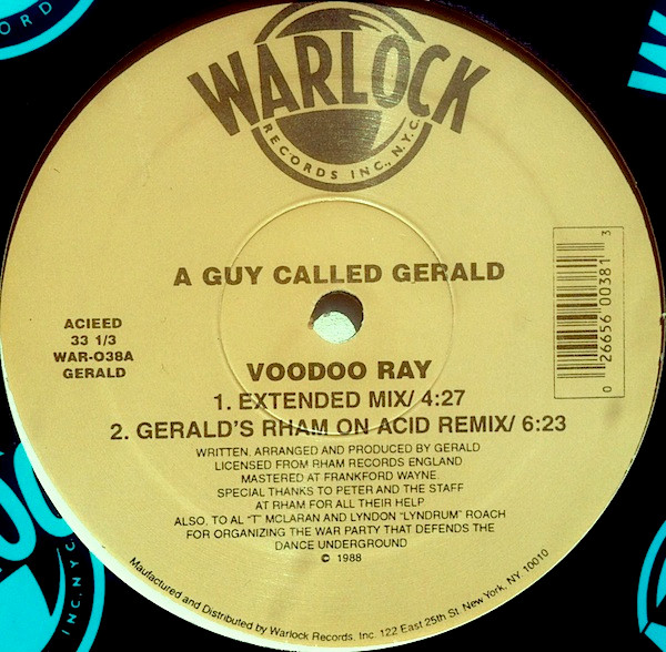 A Guy Called Gerald - Voodoo Ray | Warlock Records (WAR-038)