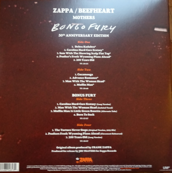 Frank Zappa / Captain Beefheart / The Mothers - Bongo Fury 50th Anniversary Edition | Zappa Records (ZR20050-1B) - 3