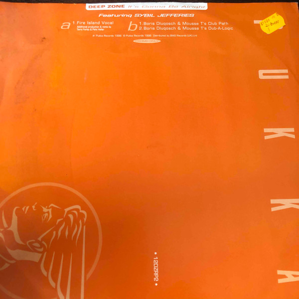 Deep Zone - It's Gonna Be Alright | Pukka Records (12DZRP2)