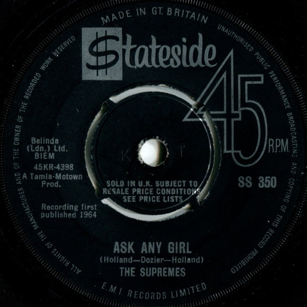 The Supremes - Baby Love | Stateside (SS 350) - 2
