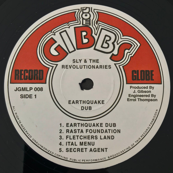The Revolutionaries - Earthquake Dub | Joe Gibbs Record Globe (JGMLP 008) - 3