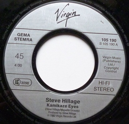 Steve Hillage - Kamikaze Eyes | Virgin (105 190) - 2
