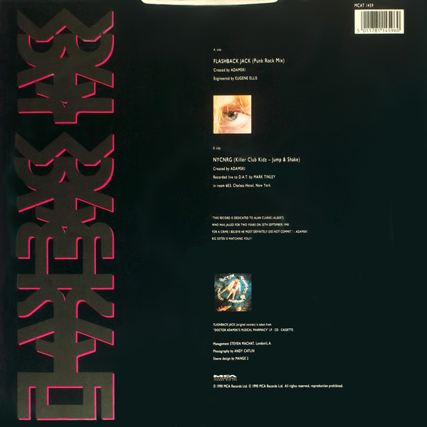 Adamski - Flashback Jack | MCA Records (MCAT 1459) - 2 Adamski - Flashback Jack | MCA Records (MCAT 1459) - 2