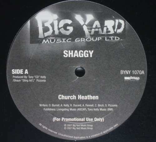 Shaggy - Church Heathen | Big Yard Music Group Ltd. (BYNY 1070) - main