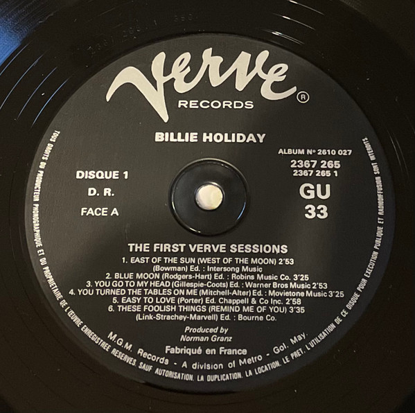 Billie Holiday - The First Verve Sessions | Verve Records (2610 027) - 4