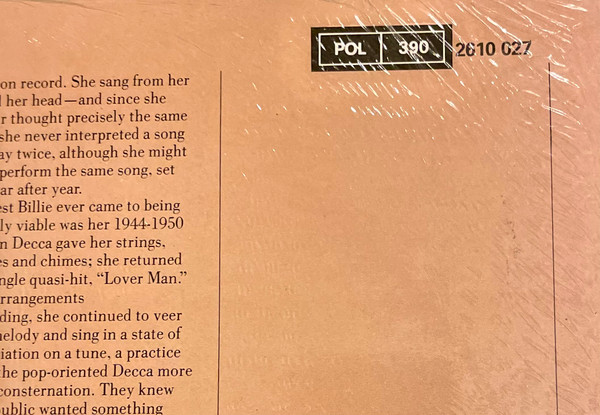 Billie Holiday - The First Verve Sessions | Verve Records (2610 027) - 3