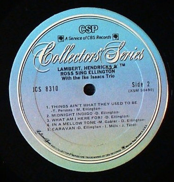 Lambert, Hendricks & Ross With The Ike Isaacs Trio - Sing Ellington | CSP (JCS 8310) - 2 Lambert, Hendricks & Ross With The Ike Isaacs Trio - Sing Ellington | CSP (JCS 8310) - 2