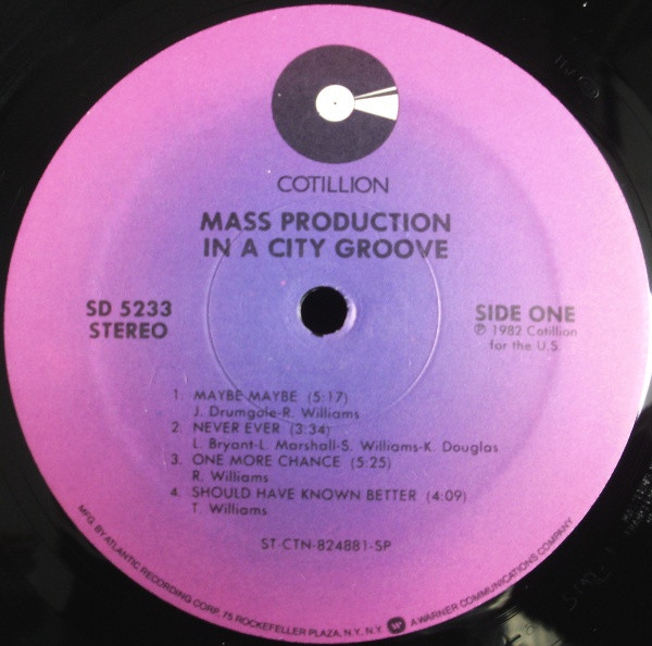 Mass Production - In A City Groove | Cotillion (SD 5233) - 3
