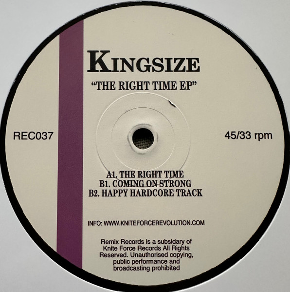 DJ Kingsize - The Right Time EP | Remix Records (REC037)