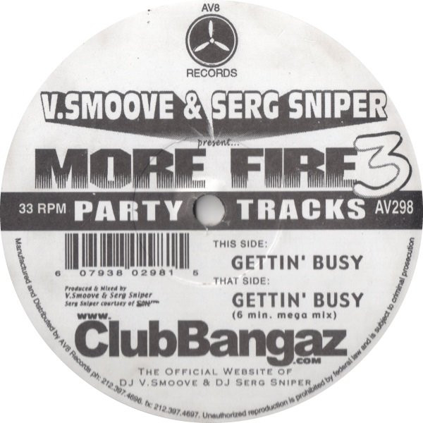 V. Smoove & Serg Sniper - Present... More Fire 3 | AV8 Records (AV298)