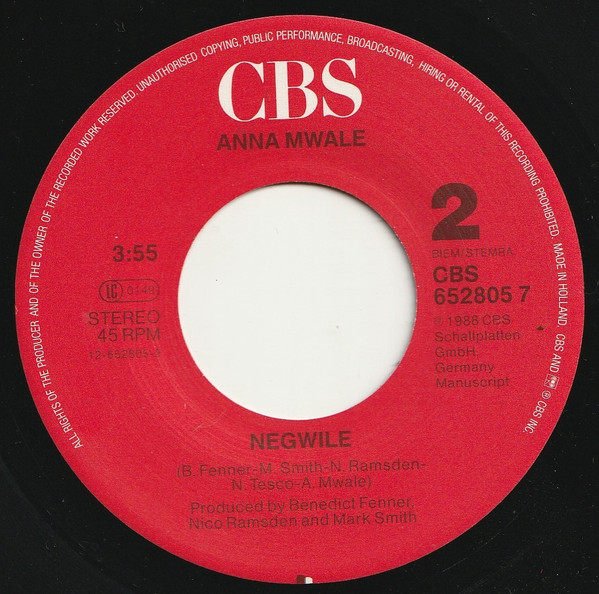 Anna Mwale - Touch Sensitive | CBS (CBS 652805 7) - 4 Anna Mwale - Touch Sensitive | CBS (CBS 652805 7) - 4