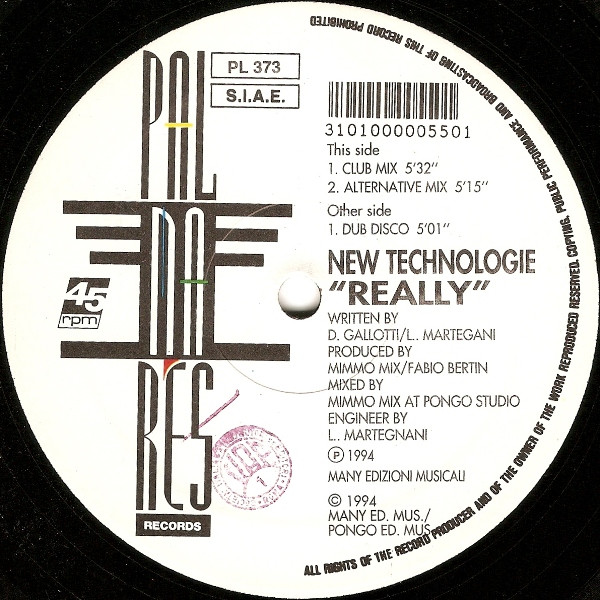 New Technologie - Really | Palmares Records (PL 373)