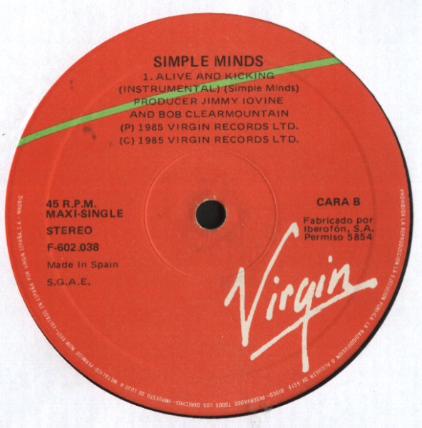 Simple Minds - Alive & Kicking | Virgin (F-602.038) - 4