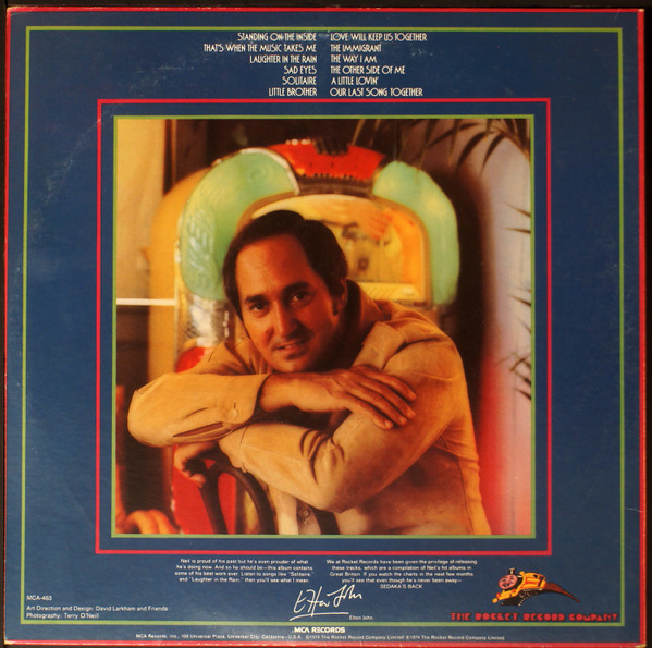 Neil Sedaka - Sedaka's Back | The Rocket Record Company (MCA-463) Neil Sedaka - Sedaka's Back | The Rocket Record Company (MCA-463)